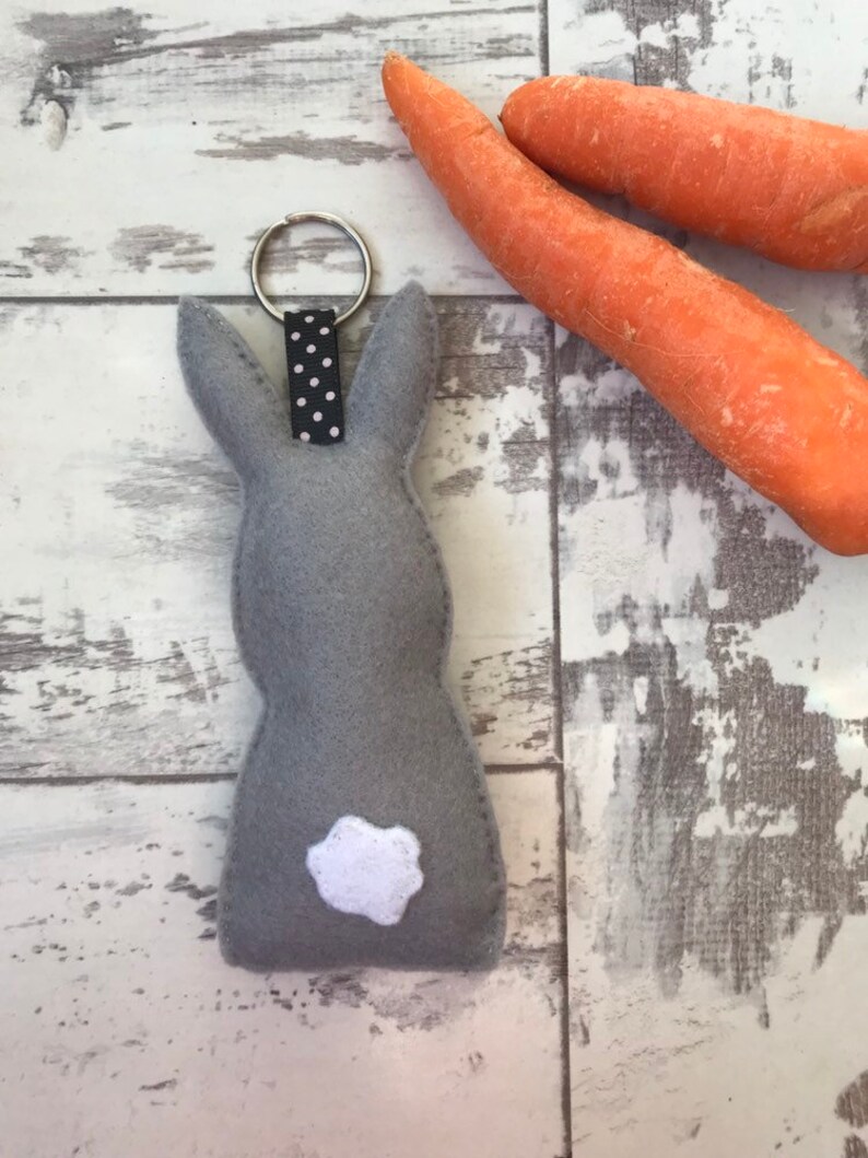 Rabbit Felt Keyring / Keychain Perfect Quirky Gift Gifts. Etsy