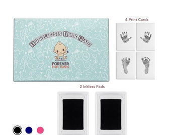 No-Touch Inkless Baby Hand and Footprint Kit | Painless Perfect Prints Without a Drop of Ink on Your Child | Inkless Print Kit (Black)