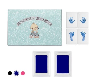 No-Touch Inkless Baby Hand and Footprint Kit | Painless Perfect Prints Without a Drop of Ink on Your Child | Inkless Print Kit (Blue)