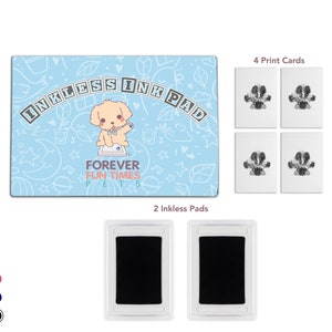 No-Touch Pet Paw Print Kit | Perfect Dog and Cat Prints Without a Drop of Ink on Your Pet | Fast and Easy Non-Toxic Ink Pad for Pets (Black)