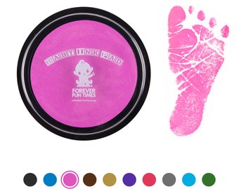 Baby Hand and Footprint Kit | Get Hundreds of Detailed Prints with One Baby Safe Ink Pad | Works with Any Paper or Card | Pink