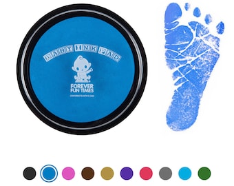 Baby Hand and Footprint Kit | Get Hundreds of Detailed Prints with One Baby Safe Ink Pad | Works with Any Paper or Card | Blue