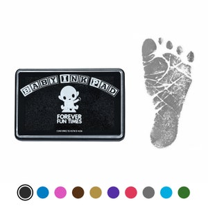 Kit main et empreinte de bébé | Obtenez des centaines d'impressions détaillées avec un seul tampon encreur Baby Safe | Compatible avec n'importe quel papier ou carton | Noir