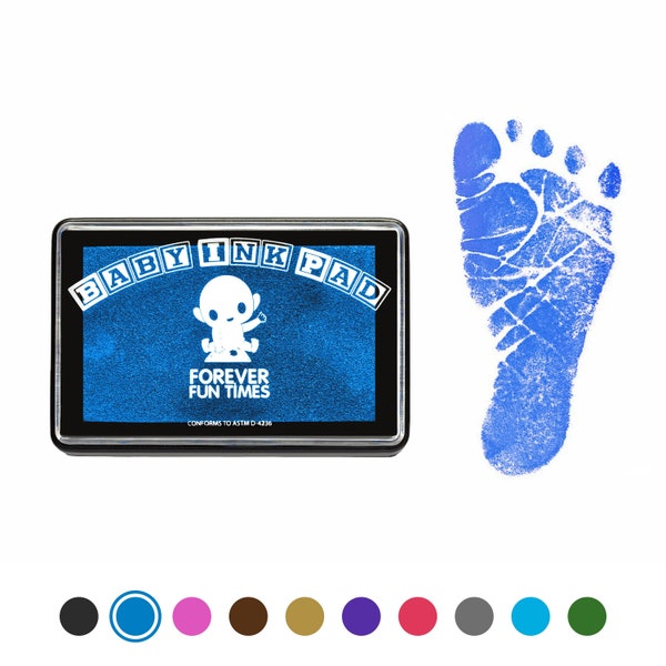 Baby Hand and Footprint Kit | Get Hundreds of Detailed Prints with One Baby Safe Ink Pad | Works with Any Paper or Card | Pink