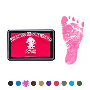 Baby's Touch Baby Safe REUSABLE Hand & Foot Print Keepsake Ink Pad Choose  From Blue, Pink or Black 