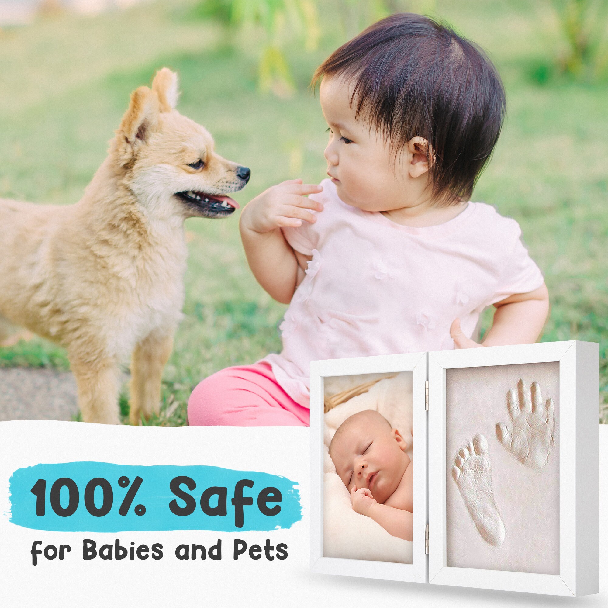 Baby Handprint Frame clay Handprint Kit Frame Their Etsy UK