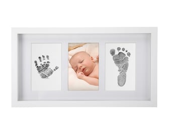 Quality Wood Frame with Safe Acrylic Glass Elsatsang Best Baby Handprint and Footprint Photo Frame Kit Baby Keepsake Preserves Priceless Memories,Non Toxic and Safe Clay White Quality Wood Frame with Safe Acrylic Glass Elsatsang Best Baby Handprint and Footprint Photo Frame Kit Baby Keepsake Preserves Priceless Memories,Non Toxic and Safe Clay White