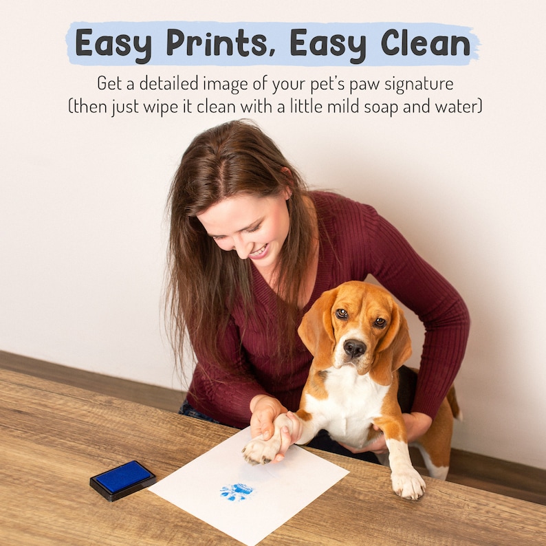 Easyclean Pet Paw Print Kit Paw Print Pad Nontoxic Ink Etsy UK