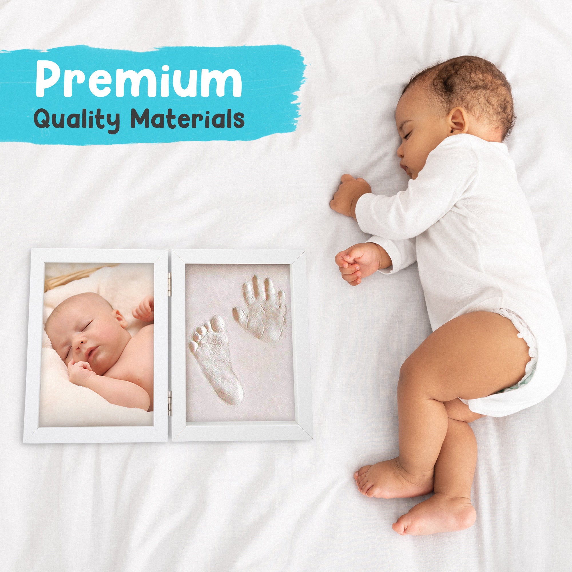 Baby Handprint Frame clay Handprint Kit Frame Their Etsy UK