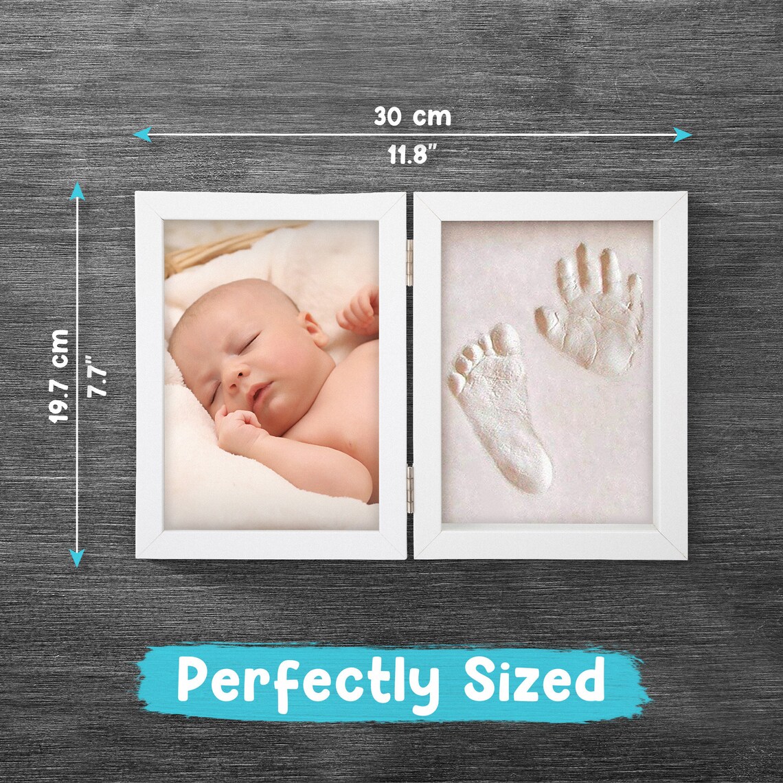 Baby Handprint Frame clay Handprint Kit Frame Their Etsy UK