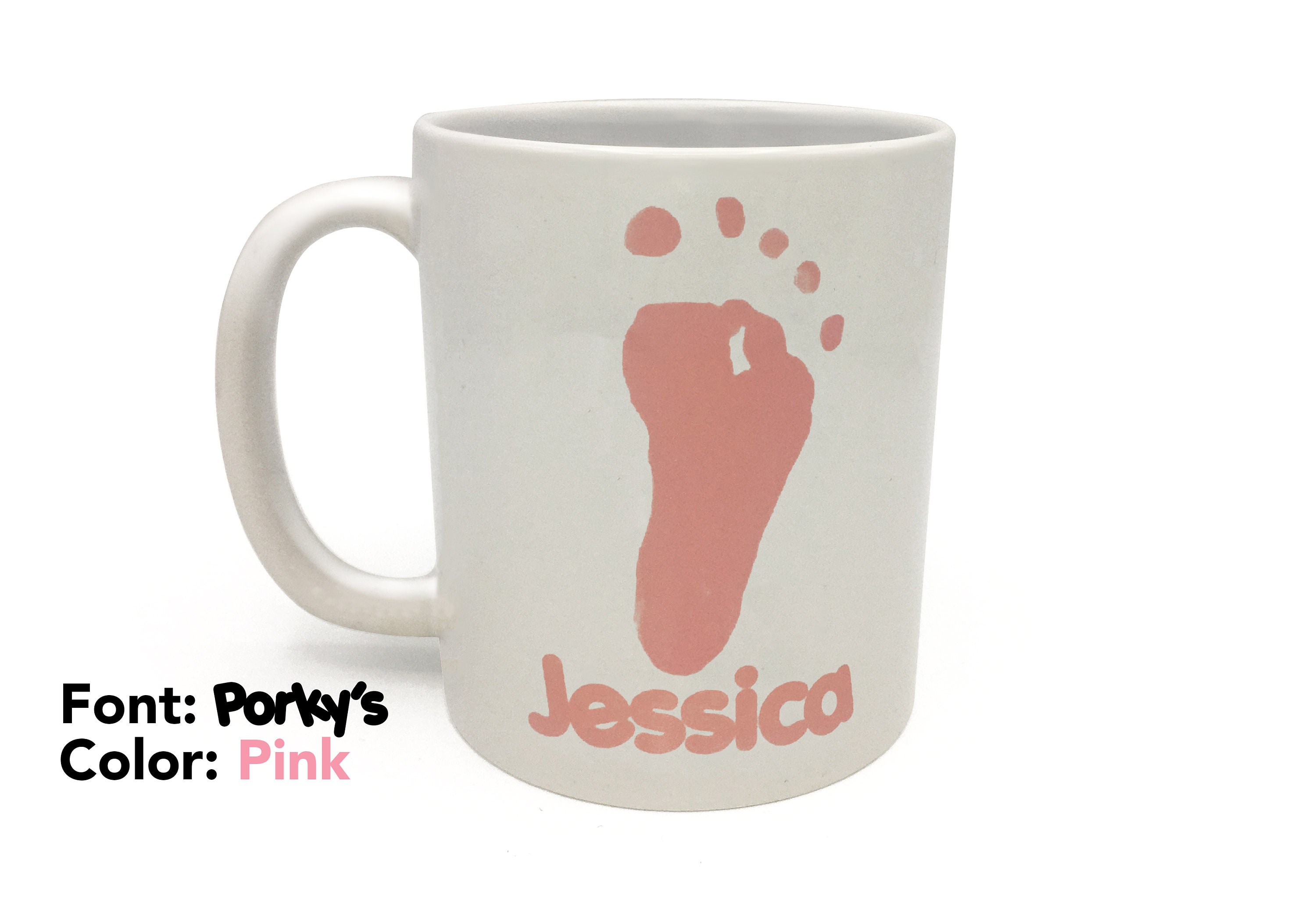 Custom Print Mug Baby Hand and Footprint Kit Get Your Baby Etsy