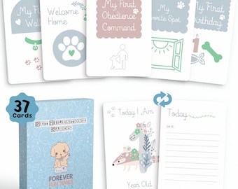 Pet Milestone Cards – Celebrate Your Pet’s Journey, Growth and Key Moments with Keepsake Cards - Perfect for Dogs, Cats, Puppies and Kittens