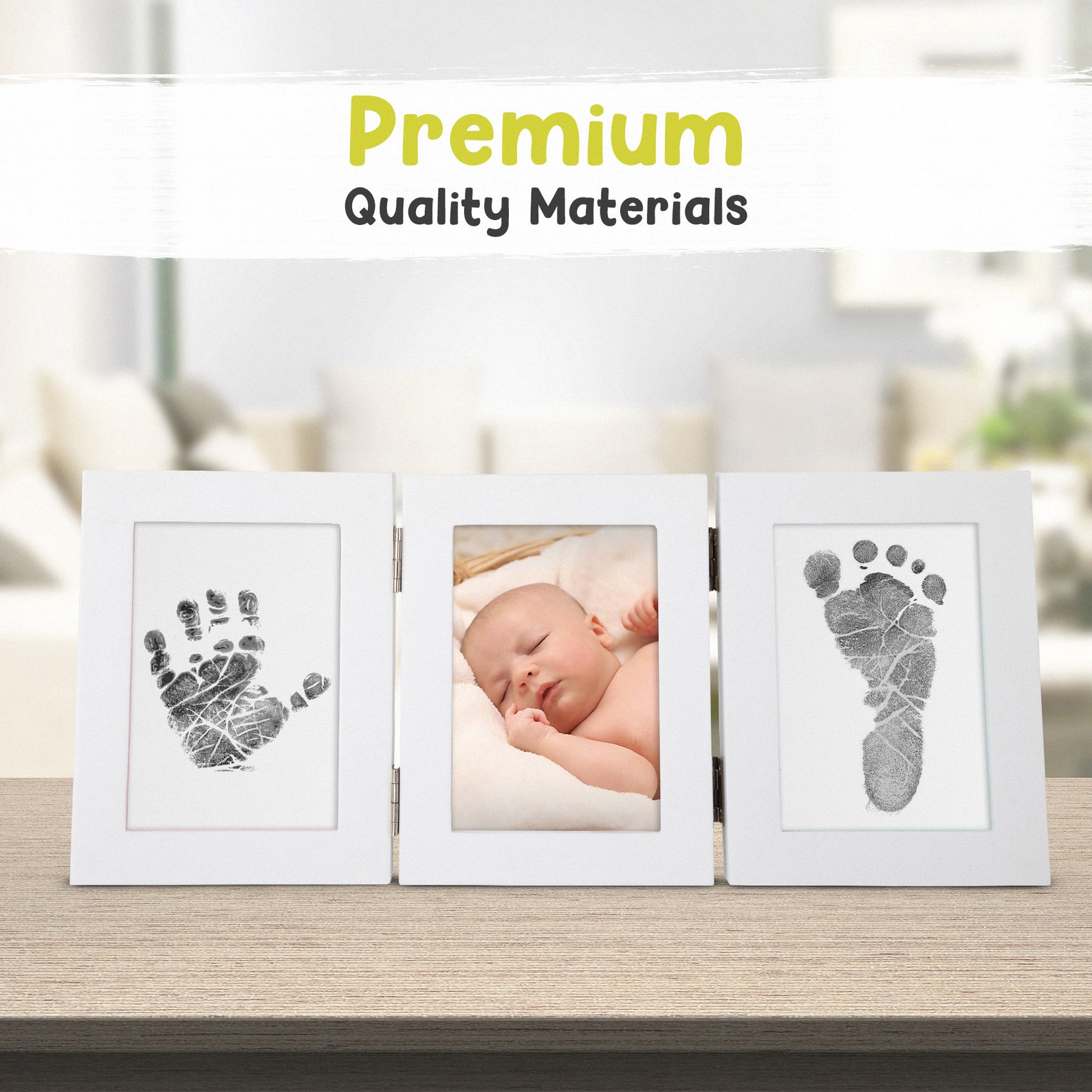 Baby Handprint Frame Baby Picture Frame with Ink Frame Etsy