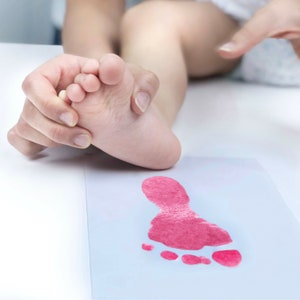 Pink - Baby Inkless Print Kit with 2 Special Wipes by Forever Fun Times | Baby Hand and Footprint Kit with 8 20.6x14cm Sheets of Paper