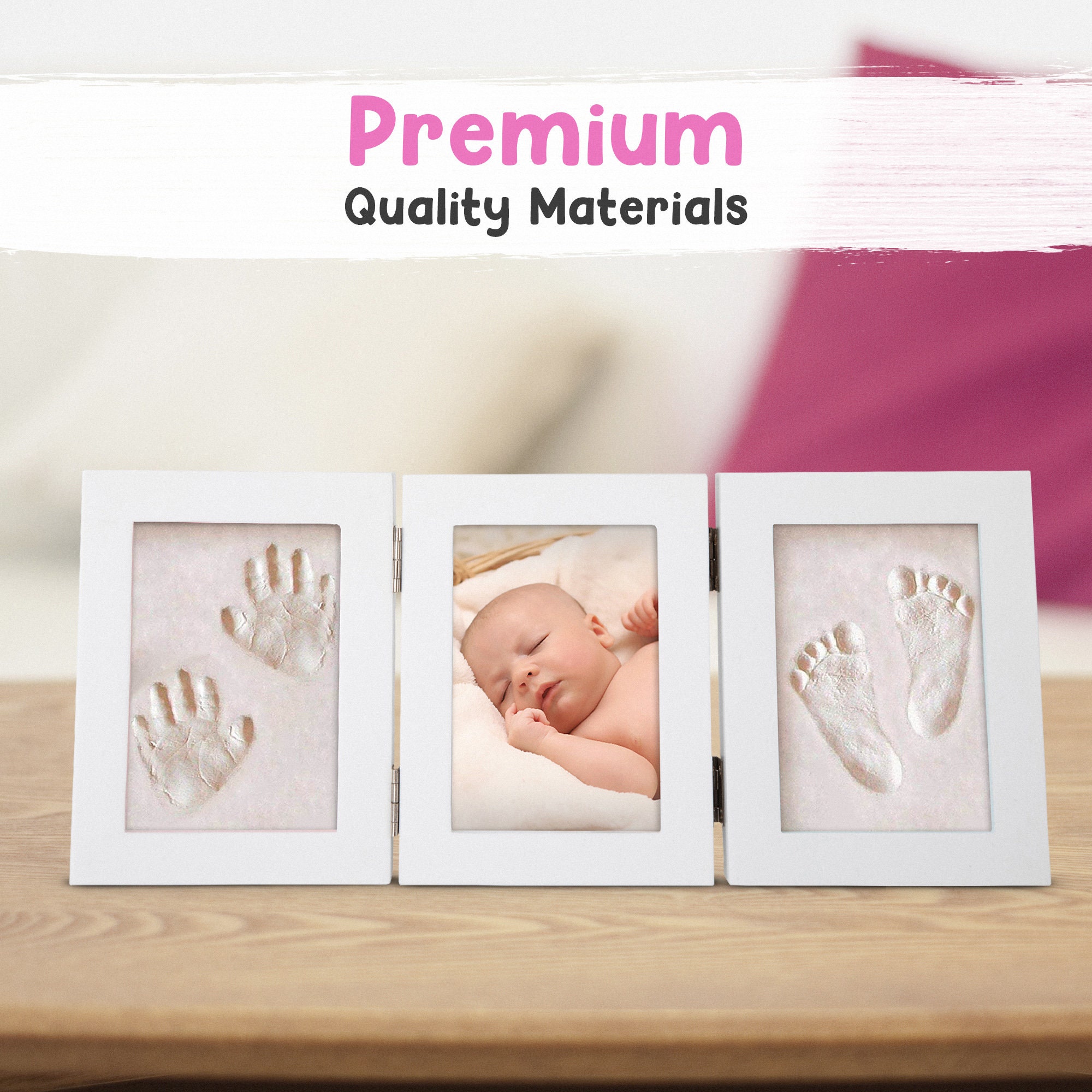 Baby Handprint Frame clay Handprint Kit Frame Their Etsy