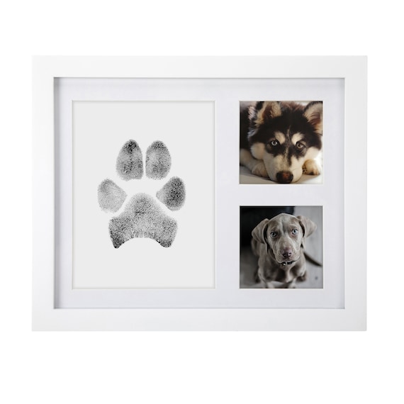 Cadre photo avec impression d'argile - Chien ou chat avec empreinte de  patte - Make