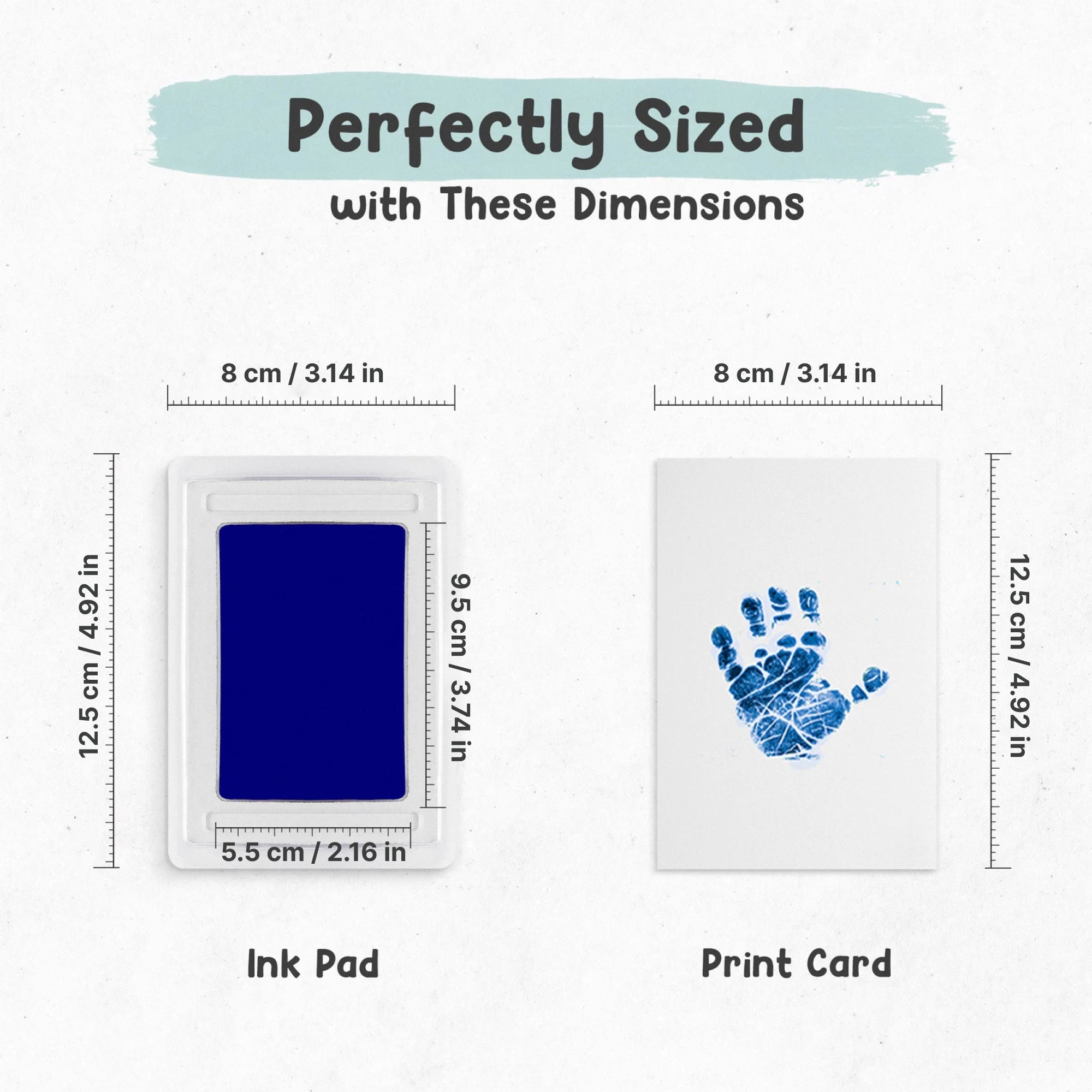 Baby Hand and Footprint Kit Get Hundreds of Detailed Prints With One Baby  Safe Ink Pad Works With Any Paper or Card Blue 