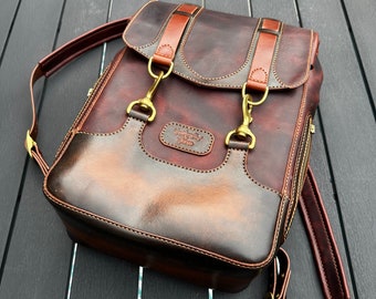 leather backpack