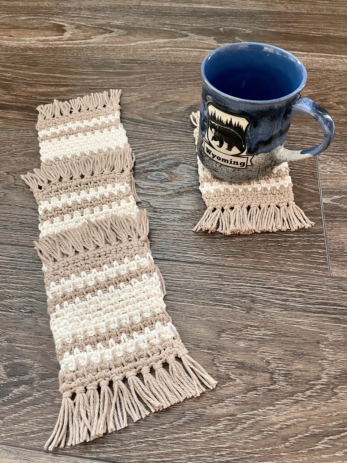 Mug Rug, Mug Rug Coaster, Mug Rug Mat, Cotton Coaster, Handmade ...