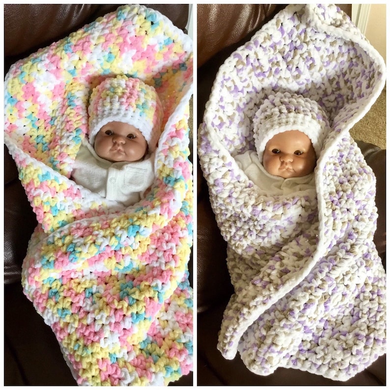 Chunky Baby Blanket Chunky Yarn Chunky Baby Crochet Baby Etsy