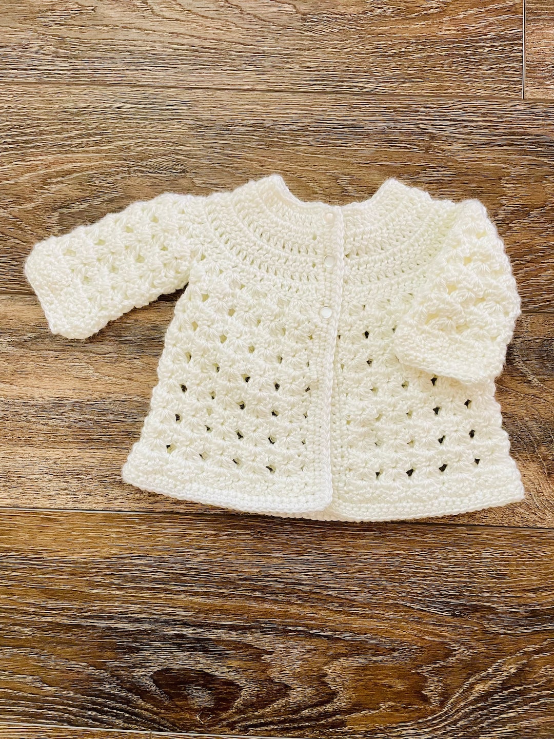 Baby Sweater, Baby White Sweater, Crochet Baby Sweater, Baby Cardigan