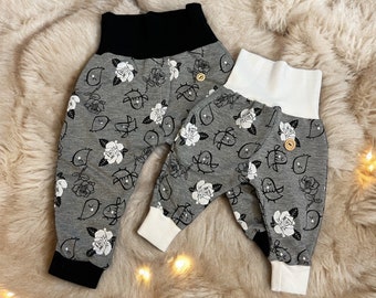 Pantalons à pompe filles oiseaux pantalons bébé écharpe ensemble vêtements bébé filles cadeau naissance fille coffret cadeau tenue de naissance séance photo filles