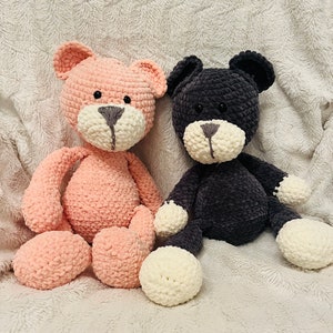 Peluche de ganchillo, peluche de ganchillo, peluche de chenilla, regalo de nacimiento, bebé, amigurumi, osito de peluche, peluche de ganchillo hecho a mano