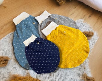 Strampelsack Musselin Sommer Anker Pucksack Baby Anker Sommerschlafsack Kleinkind Anker Schlafsack Musselin Anker sommerlicher Strampelsack