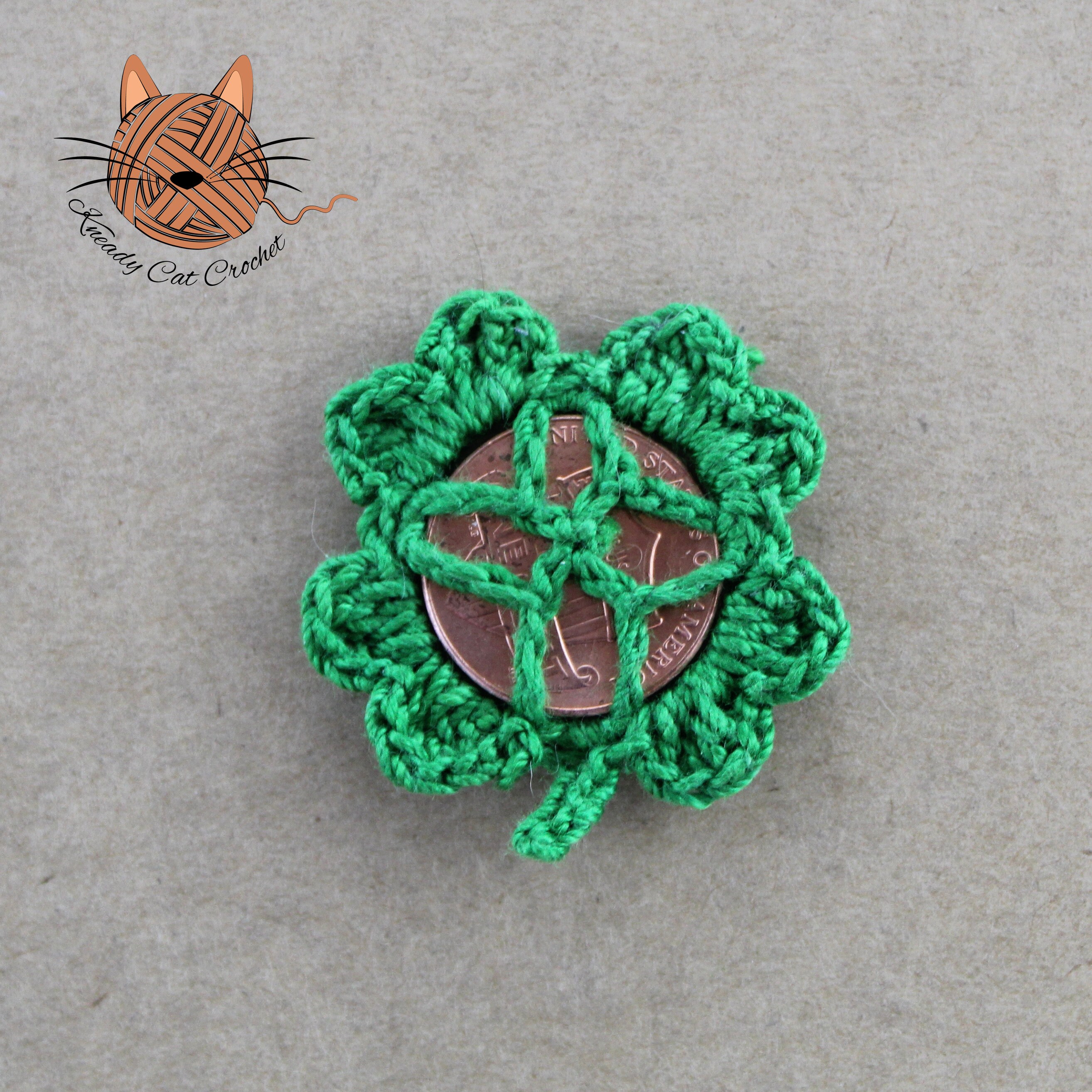 Crochet Lucky Clover Penny Holder Pattern Etsy