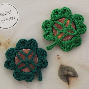 Crochet Lucky Clover Penny Holder Pattern