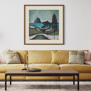Coastal Image of Pacific City, Oregon Coast, North Oregon Coast, Haystack, Sand Dune, Cool coastal painting, Golf Course