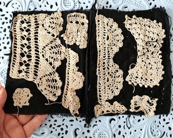 Antique lace sample book Ukrainian vintage things