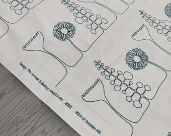Rare IKEA Fabric Discontinued Collectible Textile Scandinavian Cotton 2005 W60"