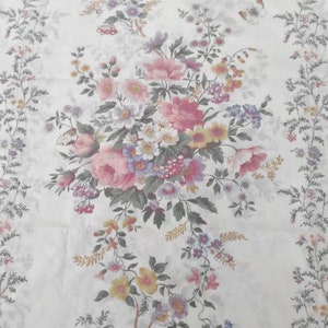 Vintage floral fabric Cotton quilt backing fabric Retro cotton fabric