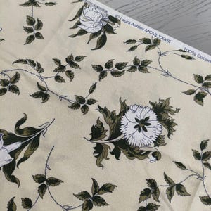 Vintage Laura Ashley fabric Floral green fabric cotton Quilting