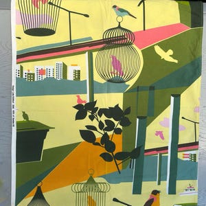 IKEA fabric Sweden AB 2008 Lotta Kuhlhorn Cotton canvas Curtains  Birds print