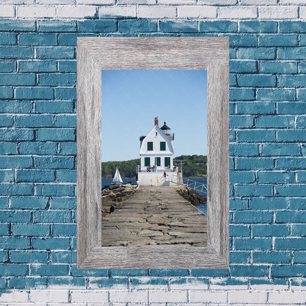 Breakwater Lighthouse, Rockland Maine, New England photography photo print