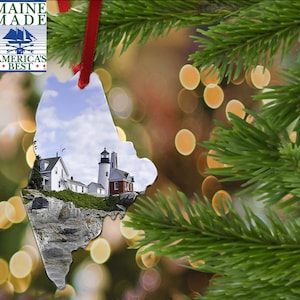 Pemaquid Point Light, Ornamento - Recorte del estado de Maine