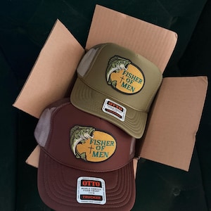 Fisher of Men Foam Trucker Hat – Christian Faith Bass Patch Snapback