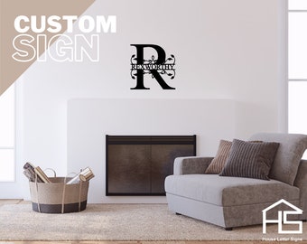 Family Last Name Sign | Monogram Sign | Gallery Wall | Wall Decoration | Realtor Gift | Housewarming Gift |