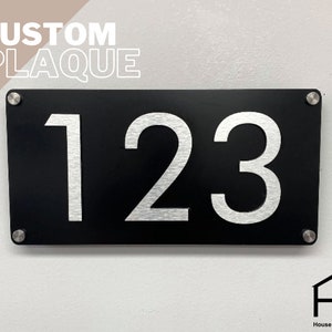 Horizontal Modern House Numbers | Modern House Number Sign | House Number Plaques | Address Plaque | Address number |