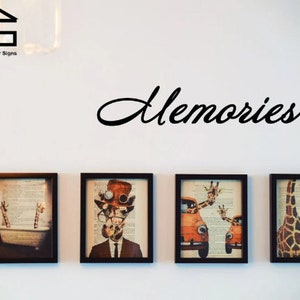 Signes Memories | Les souvenirs se découpent | Mot personnalisé découpé | Galerie Wall | Décoration murale |