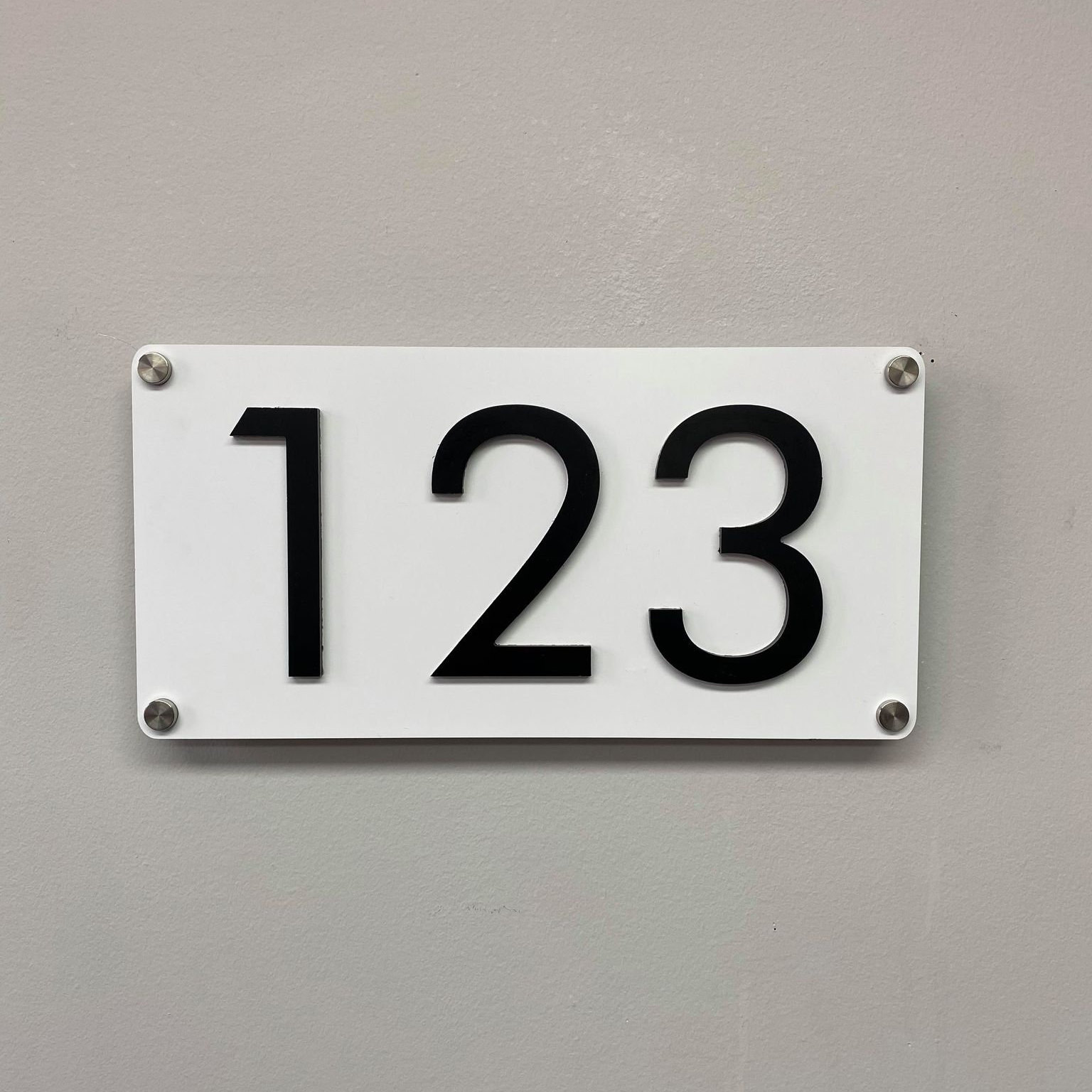 Horizontal Modern House Numbers Modern House Number Sign Etsy Canada