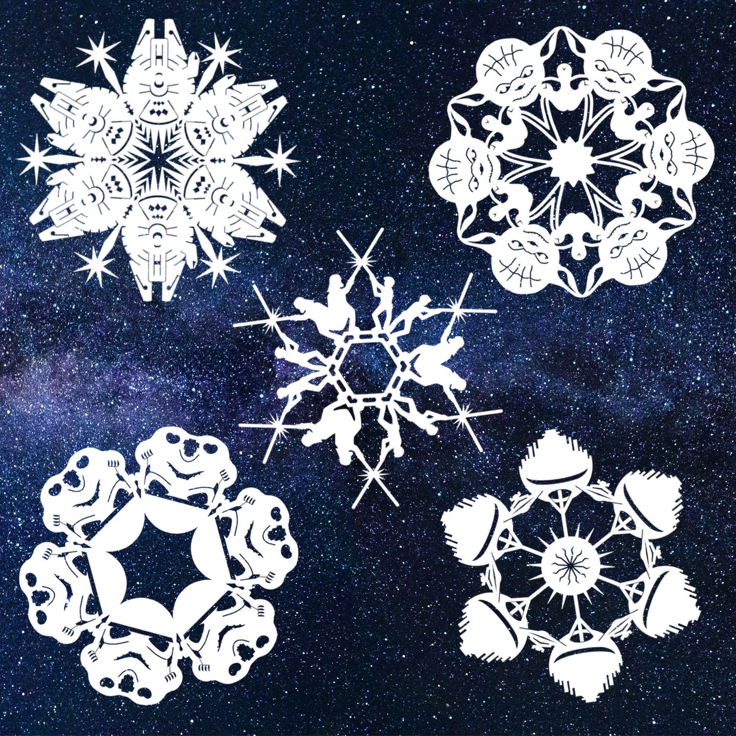 star-wars-snowflake-pattern-pack-diy-paper-craft-etsy