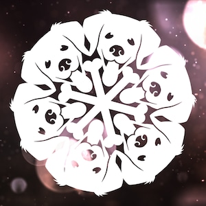 Dog lover snowflake pattern -- Golden Retriever -- includes printable PDF & cut files (svg, dxf, png)