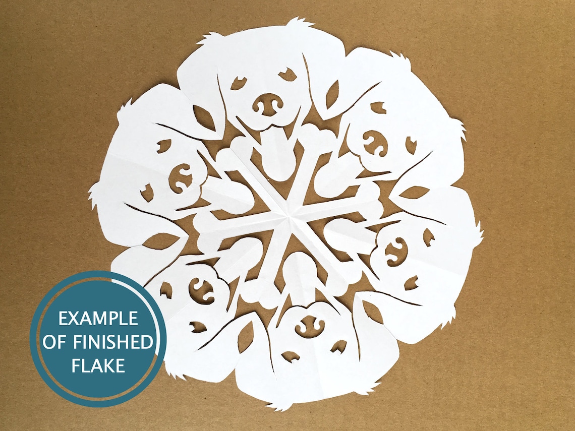 Dog lover snowflake pattern Golden Retriever includes Etsy Dog lover snowflake pattern Golden Retriever includes Etsy
