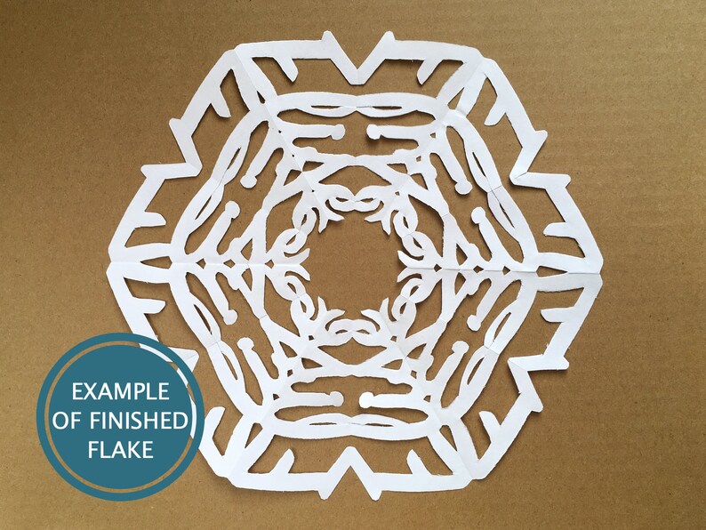 Custom personalized name snowflake pattern DIY paper craft | Etsy