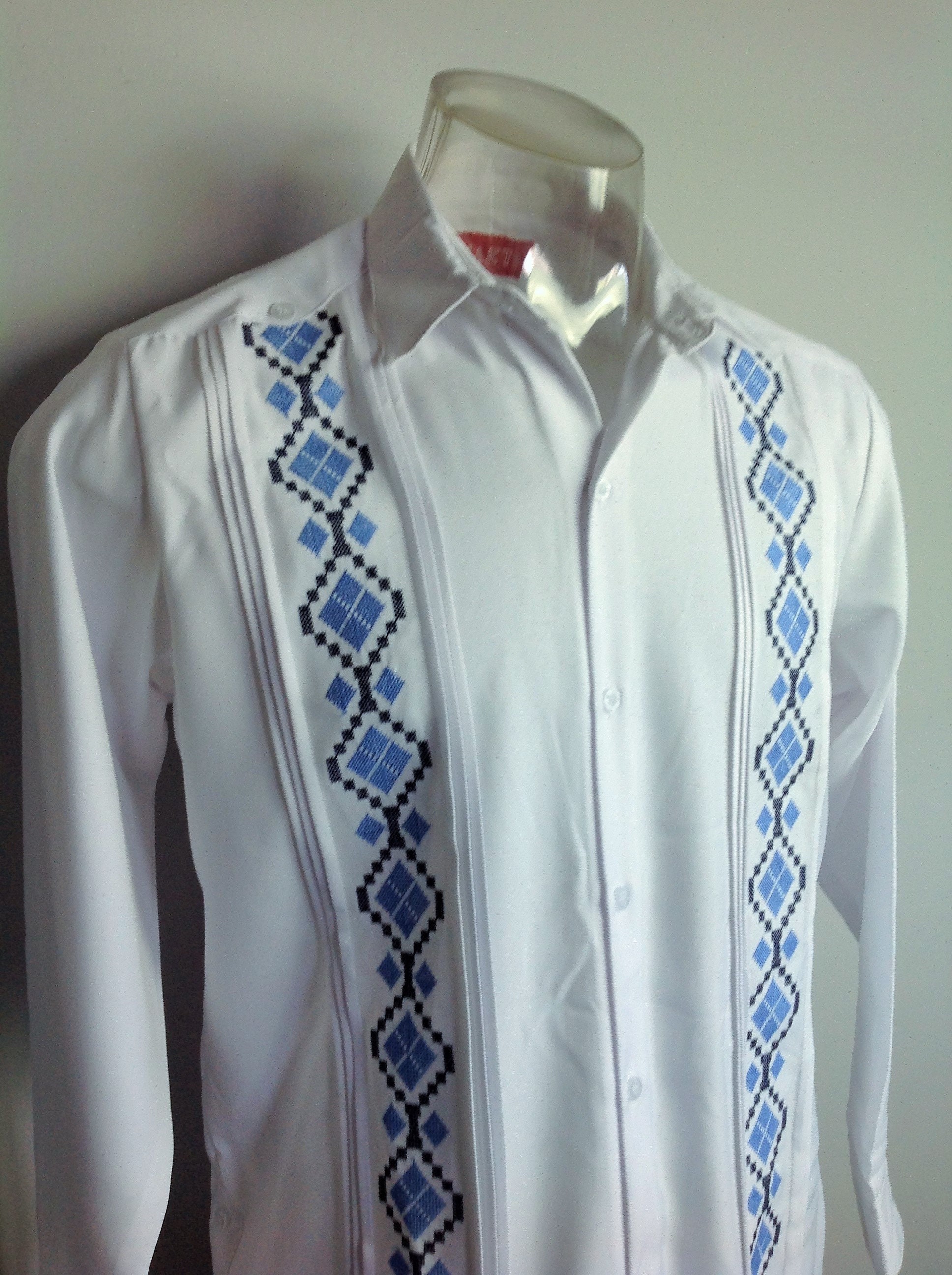 Camisas bordadas en punto de cruz para hombre hot sale