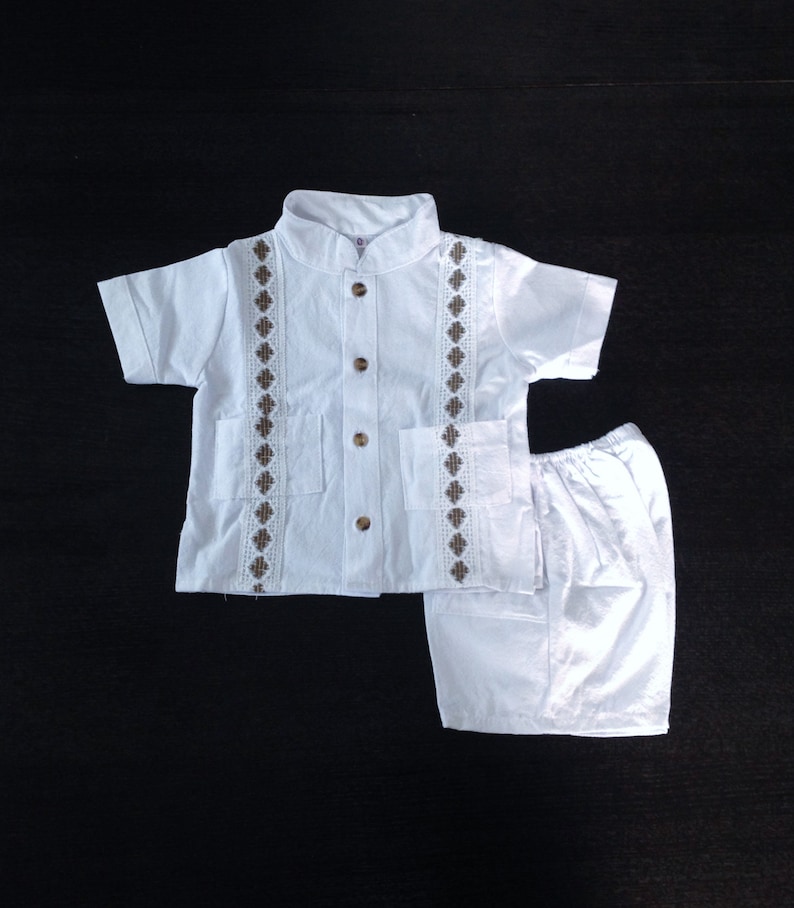 White Mexican Manta Boy Outfit Size 6mos-5years Different Sizes Juan Diego Outfit Handmade image 4