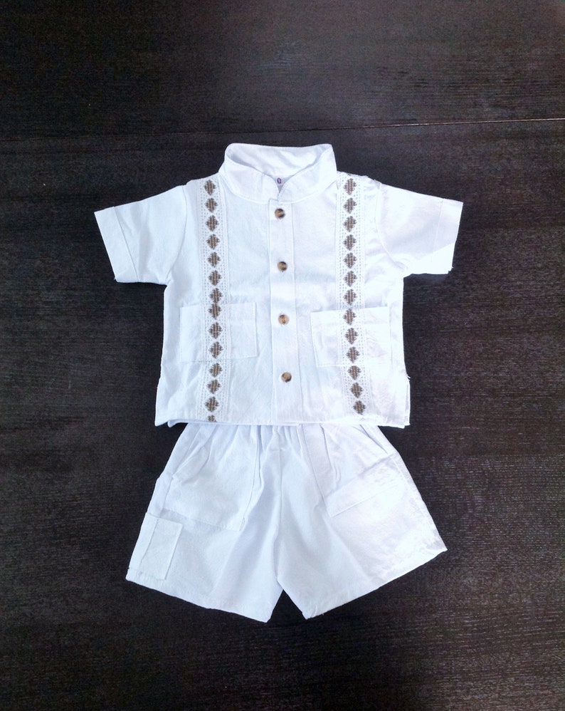 White Mexican Manta Boy Outfit Size 6mos-5years Different Sizes Juan Diego Outfit Handmade image 2